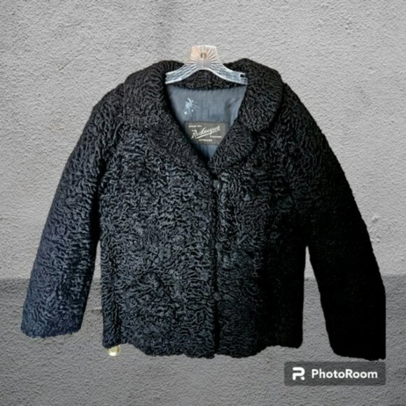 Reckmeyer's Furrier Milwaukee Vintage 1940's Black Persian Lamb Jacket EUC - Picture 6 of 13